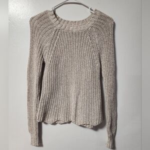 American Eagle XS Beige Knit Women's Sweater Crop
